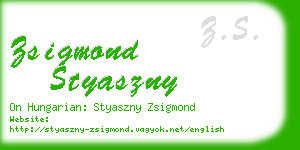 zsigmond styaszny business card